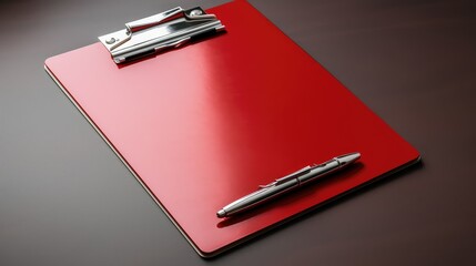 silver clipboard red