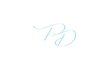 A minimal yet stylish depiction of white cursive lettering forming PD on a dark background, symbolizing elegance and simplicity.