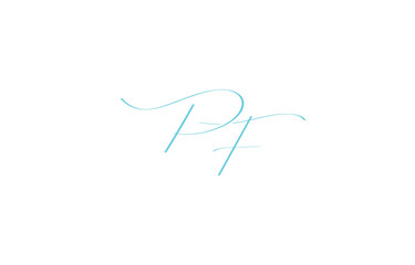 A minimal yet stylish depiction of white cursive lettering forming PF on a dark background, symbolizing elegance and simplicity.