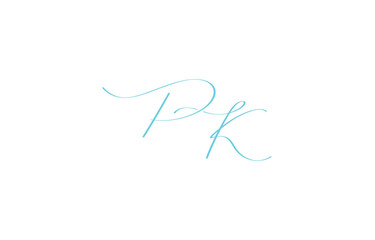 A minimal yet stylish depiction of white cursive lettering forming PK on a dark background, symbolizing elegance and simplicity.