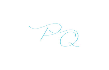 A minimal yet stylish depiction of white cursive lettering forming PQ on a dark background, symbolizing elegance and simplicity.