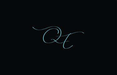 A minimal yet stylish depiction of white cursive lettering forming QE on a dark background, symbolizing elegance and simplicity.