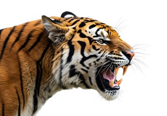 Obraz premium Powerful Tiger Roaring, Close-up Portrait