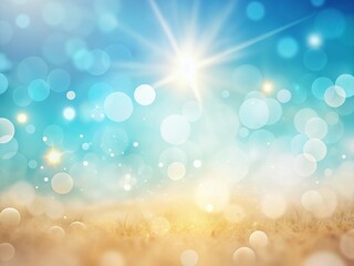 Naklejka premium Soft Blurred Summer Background: Light Blue and Beige Gradient