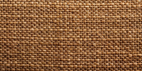Vintage Dark Beige Brown Rough Canvas Linen Texture Background - Stock Photo