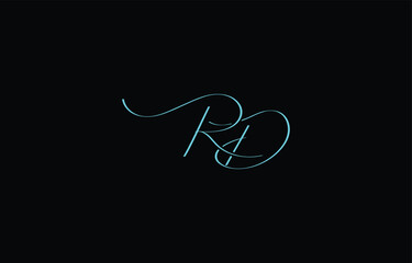 A minimal yet stylish depiction of white cursive lettering forming RD on a dark background, symbolizing elegance and simplicity.