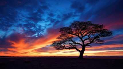 Fototapeta premium contrast sunset blue