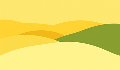 Obraz premium Golden Hills Gently Rolling Under Soft Sunlight. AI Generated