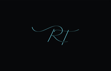A minimal yet stylish depiction of white cursive lettering forming RT on a dark background, symbolizing elegance and simplicity.