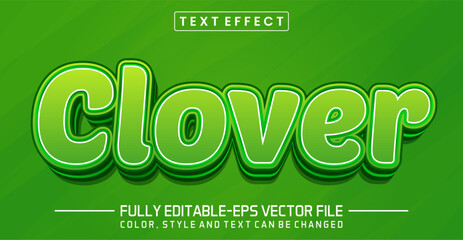 Clover font Text effect editable