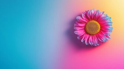 Obraz premium Vibrant Floral Sunshine on Minimalist Gradient Background