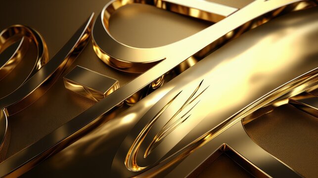 engraved text effects gold