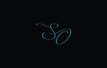 A minimal yet stylish depiction of white cursive lettering forming SO on a dark background, symbolizing elegance and simplicity.