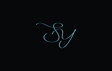 A minimal yet stylish depiction of white cursive lettering forming SY on a dark background, symbolizing elegance and simplicity.