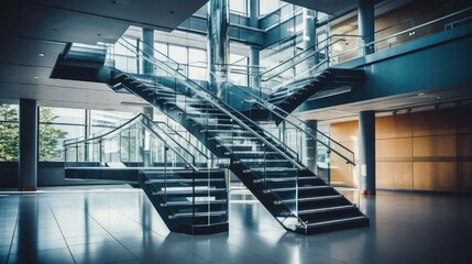 Fototapeta premium contemporary metal staircase