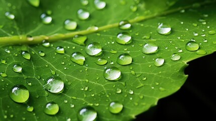 Fototapeta premium dew leaves green