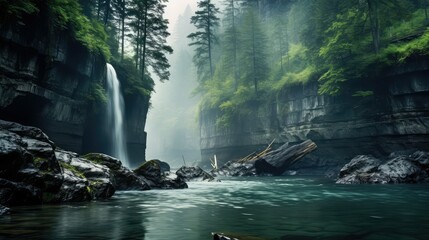 cascade trees and water