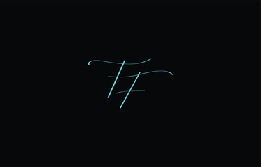 A minimal yet stylish depiction of white cursive lettering forming TF on a dark background, symbolizing elegance and simplicity.