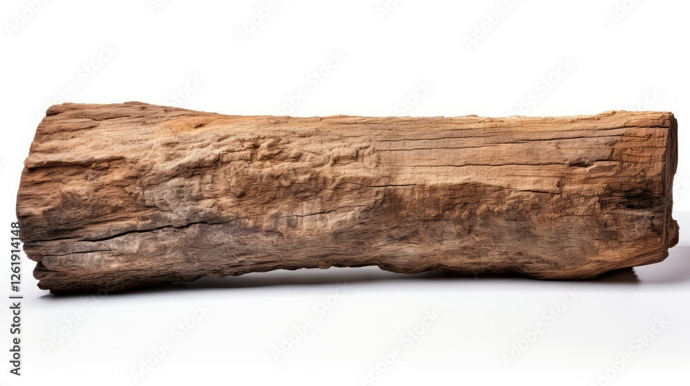 Poster natural wood beam isolated