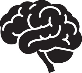Brain icon, Brain Logo silhouette vector design.