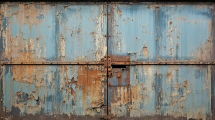 weathered industrial door