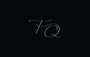 A minimal yet stylish depiction of white cursive lettering forming TQ on a dark background, symbolizing elegance and simplicity.
