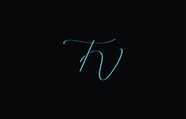 A minimal yet stylish depiction of white cursive lettering forming TV on a dark background, symbolizing elegance and simplicity.