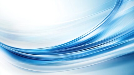 Abstract blue wave design with smooth gradients, conveying a sense of motion and tranquility, suitable for backgrounds or digital art