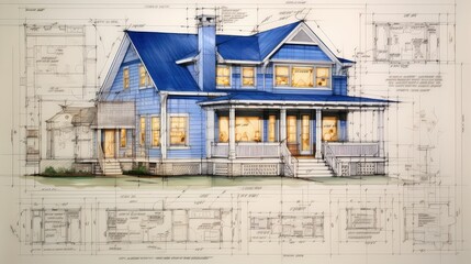 design hand-drawn house