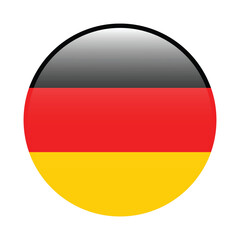 Germany circle flag logo icon digital vector illustration
