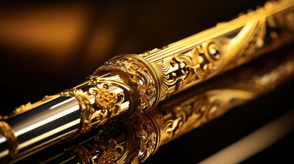 Naklejka premium close gold rod