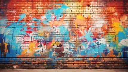 Fototapeta premium photo beige brick wall