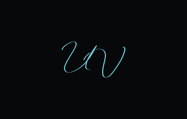 A minimal yet stylish depiction of white cursive lettering forming UV on a dark background, symbolizing elegance and simplicity.