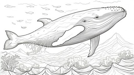 Fototapeta premium patterns coloring book ocean