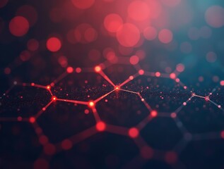 Digital hexagon abstract background