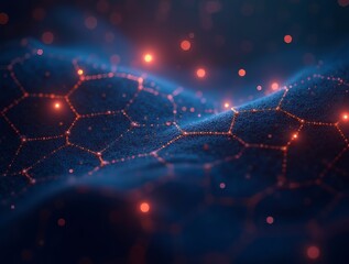 Digital hexagon abstract background