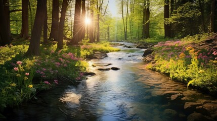 stream spring nature