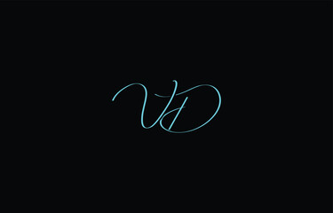 A minimal yet stylish depiction of white cursive lettering forming VD on a dark background, symbolizing elegance and simplicity.