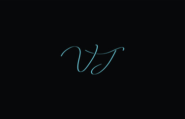 A minimal yet stylish depiction of white cursive lettering forming VJ on a dark background, symbolizing elegance and simplicity.