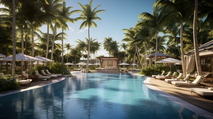 Fototapeta premium luxurious palm tree line