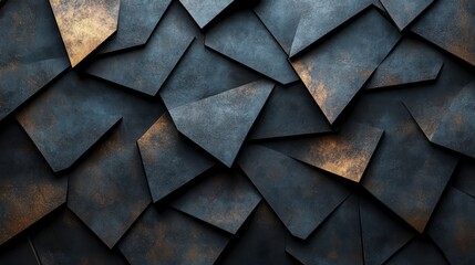 Abstract dark metallic geometric shapes background