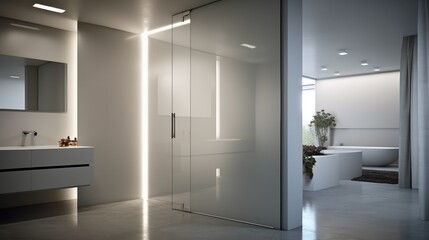 glass bathroom door