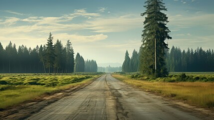 Fototapeta premium overgrown deserted road