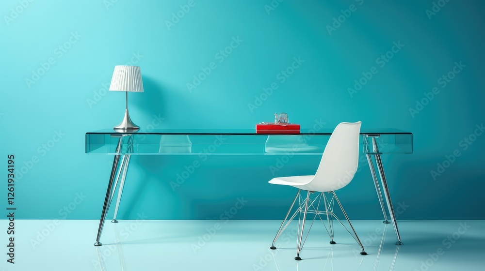 Sticker sleek aqua desk