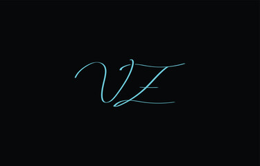 A minimal yet stylish depiction of white cursive lettering forming VZ on a dark background, symbolizing elegance and simplicity.