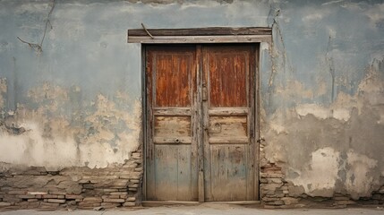 weathered chinese door