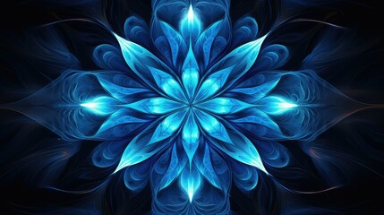 Obraz premium layers blue fractal