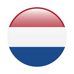 Netherlands circle flag logo icon digital vector illustration