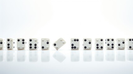 effect dominoes white background