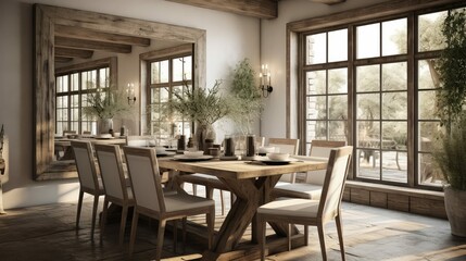 Fototapeta premium rustic wall mirror